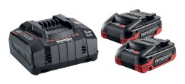 Metabo Basic Set 2 x 4.0Ah LiHDX batteries   (Tabless) + ASC 145 charger (Cardboard box) £219.95